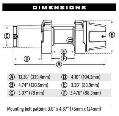 Лебедка WARN UTV VRX 35